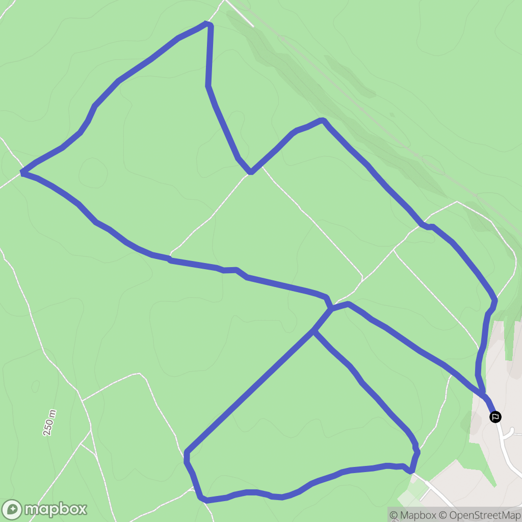 Grattery : carte du parcours de randonnée - France