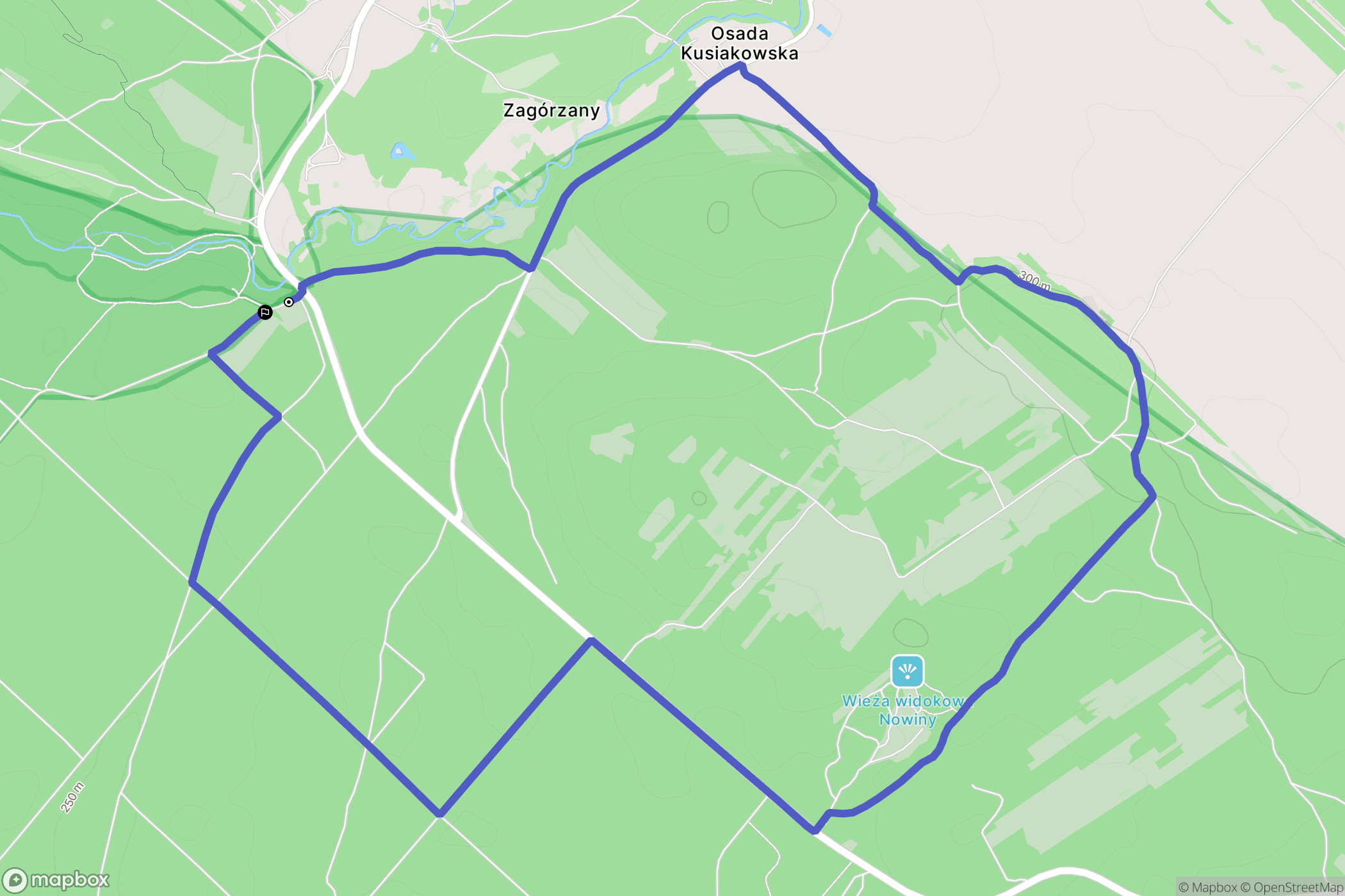 Nowiny: mapa trasy - Poland