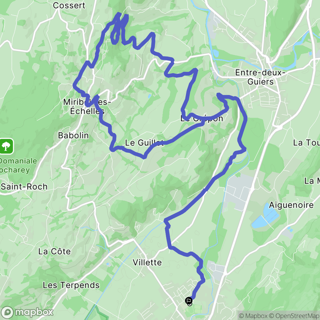 Saint-Laurent-du-Pont : carte du parcours de randonnée - France
