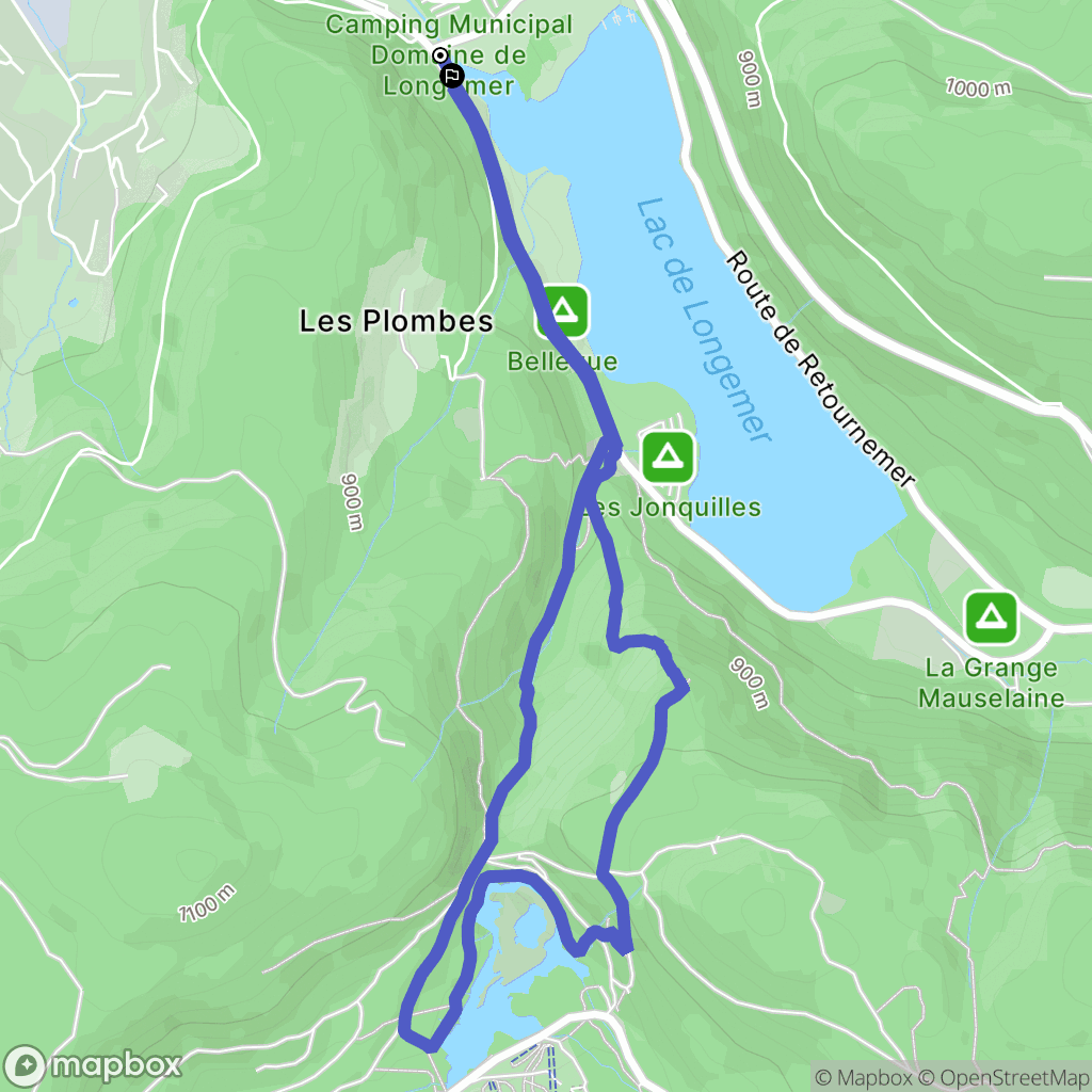 Xonrupt-Longemer : carte du parcours de randonnée - France