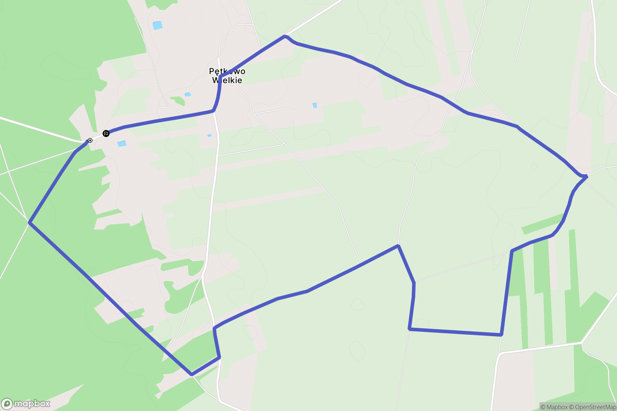 Pętkowo Wielkie: mapa trasy - Poland