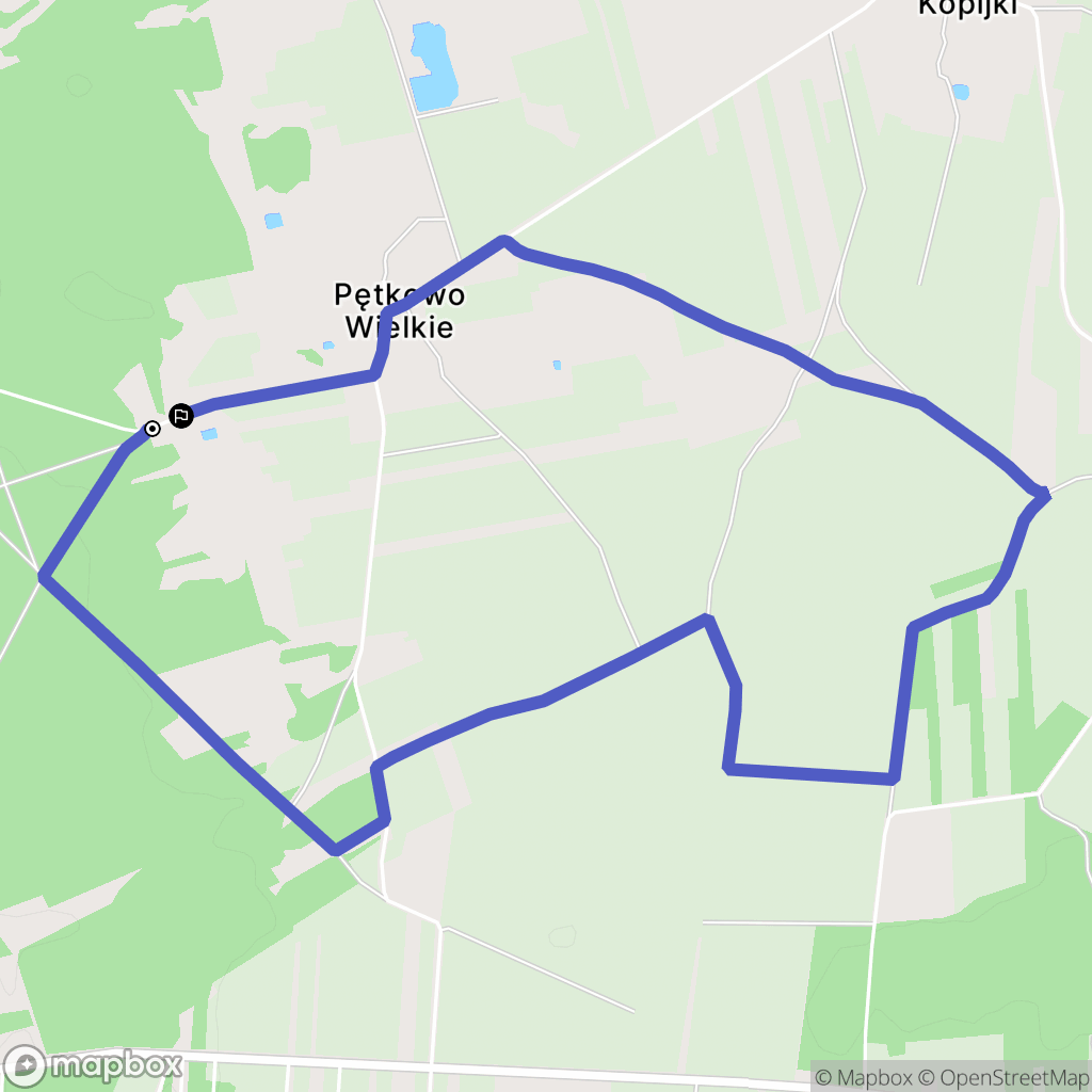 Pętkowo Wielkie: mapa trasy - Poland