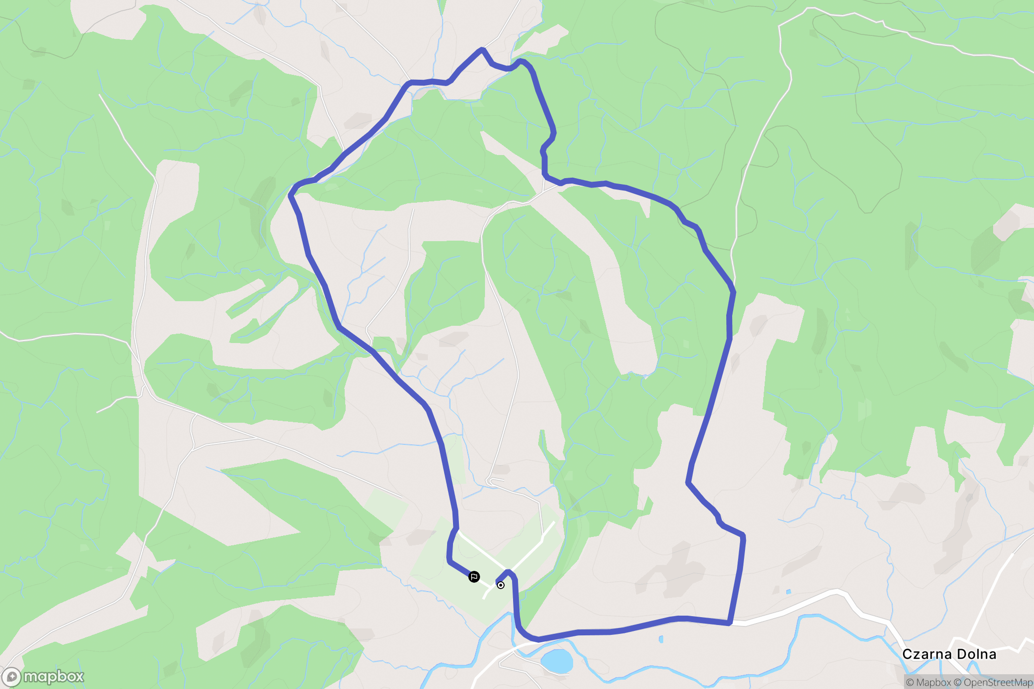 Czarna Dolna: mapa trasy - Poland