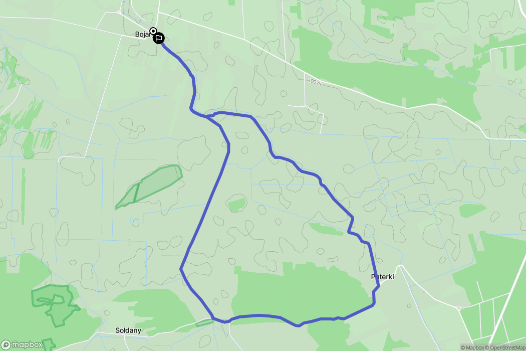 Bojary: mapa trasy - Poland