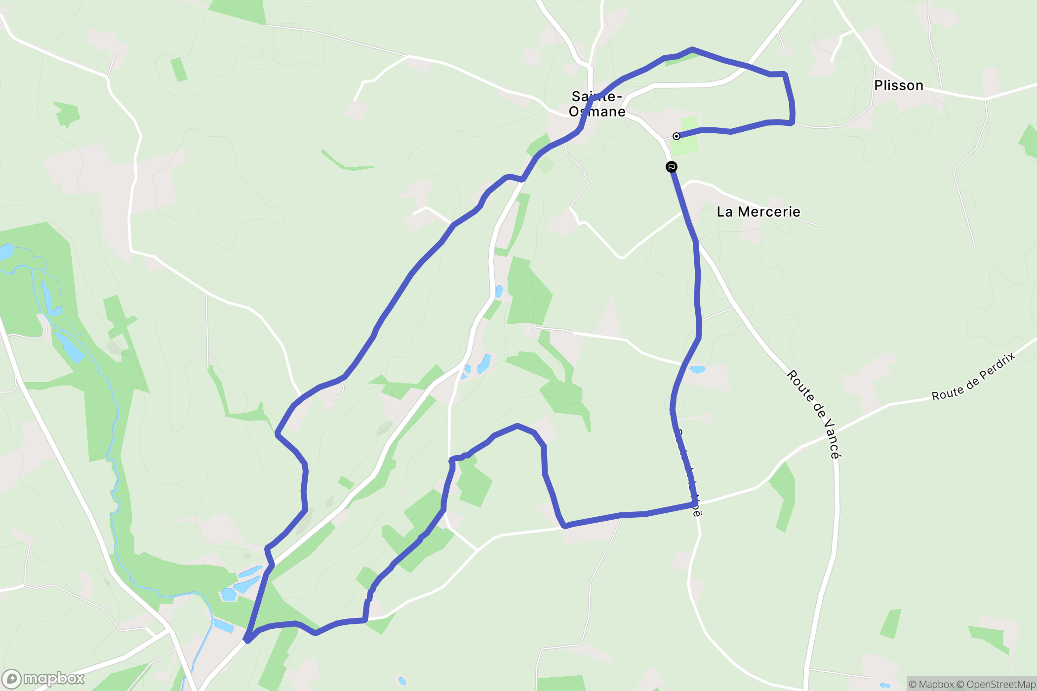 Val-d'Étangson : carte du parcours de randonnée - France