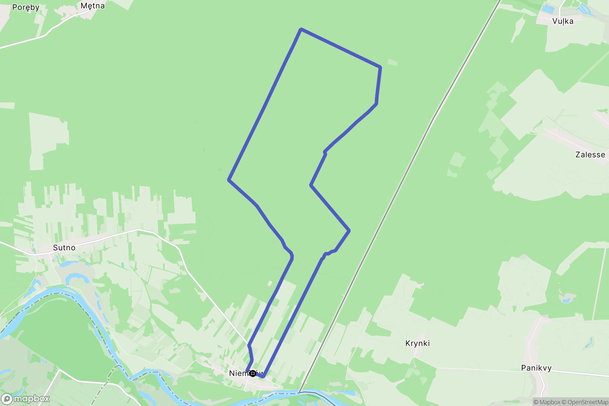 Niemirów: mapa trasy - Poland