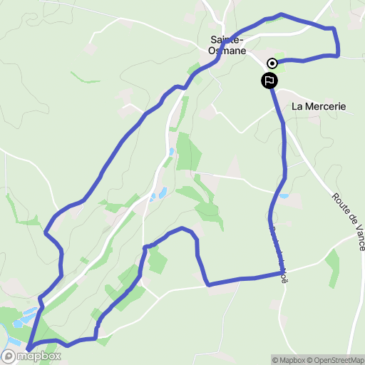 Val-d'Étangson : carte du parcours de randonnée - France