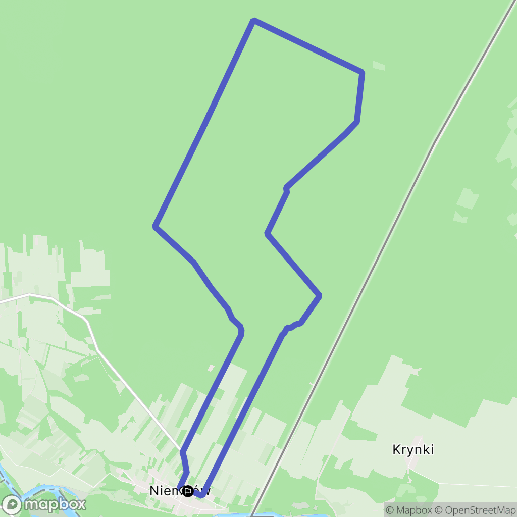 Niemirów: mapa trasy - Poland