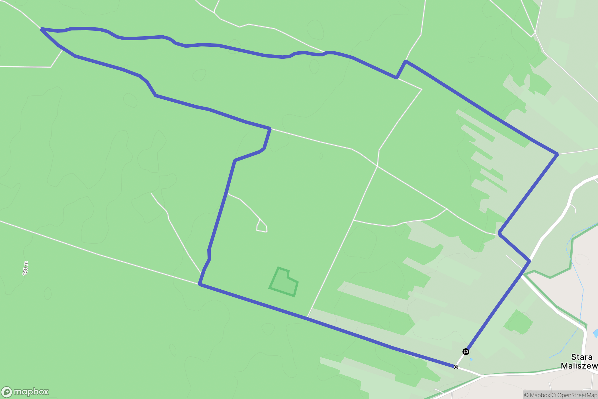 Stara Maliszewa: mapa trasy - Poland
