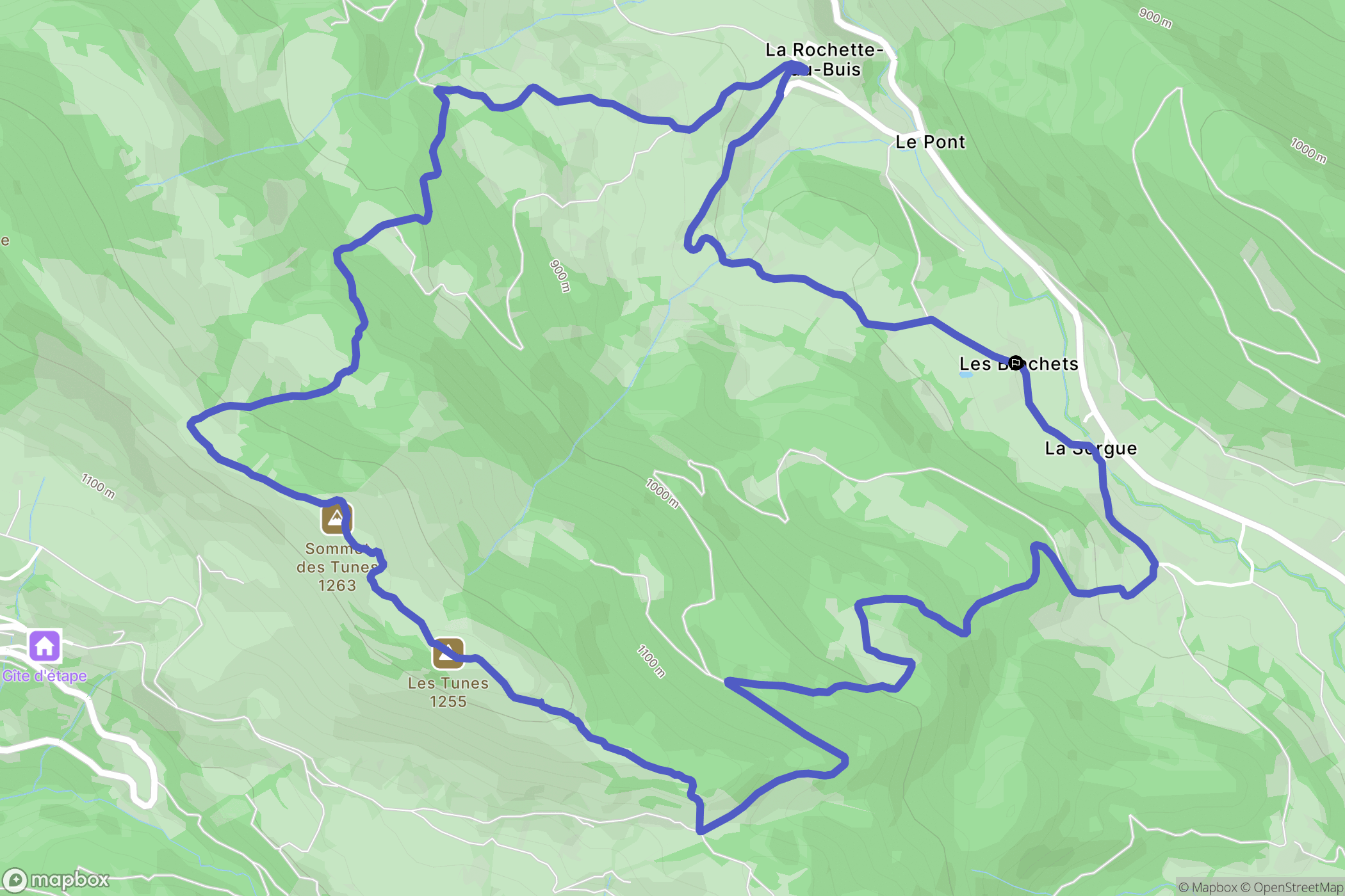 La Rochette-du-Buis : carte du parcours de randonnée - France