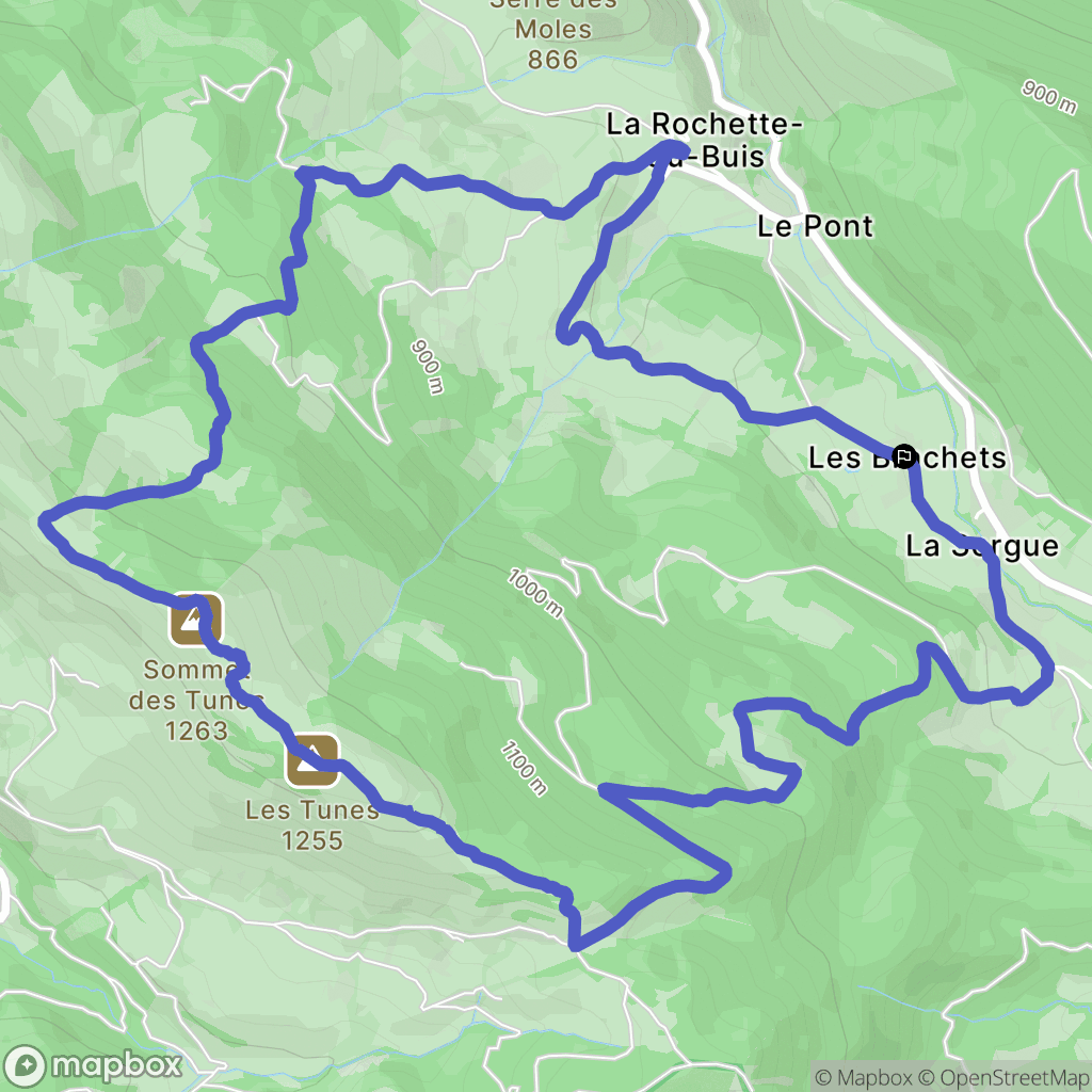 La Rochette-du-Buis : carte du parcours de randonnée - France
