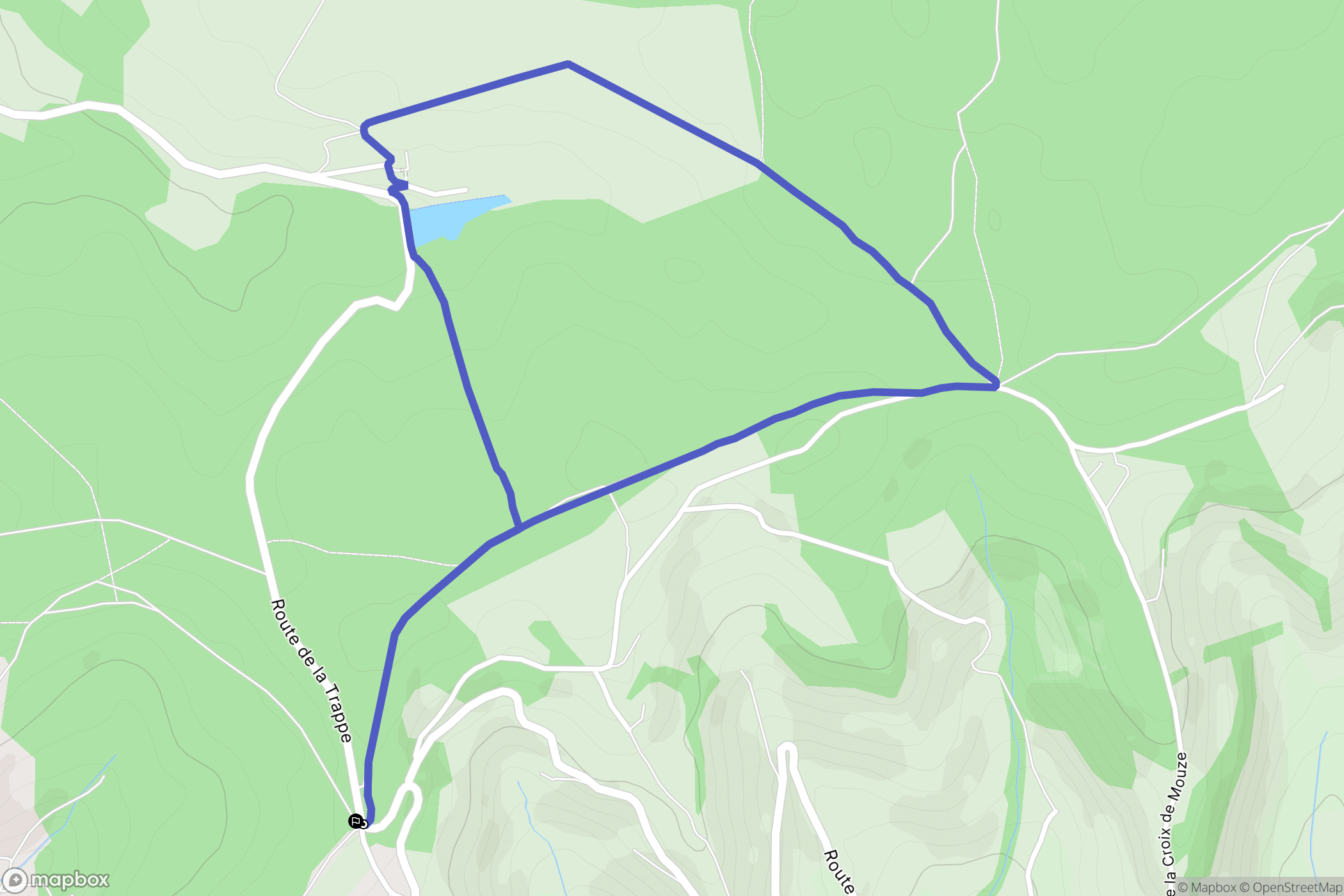Bessins : carte du parcours de randonnée - France