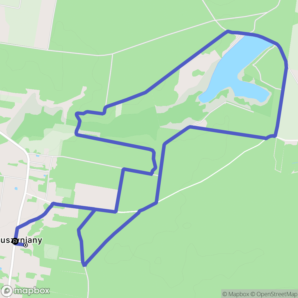 Kruszyniany: mapa trasy - Poland