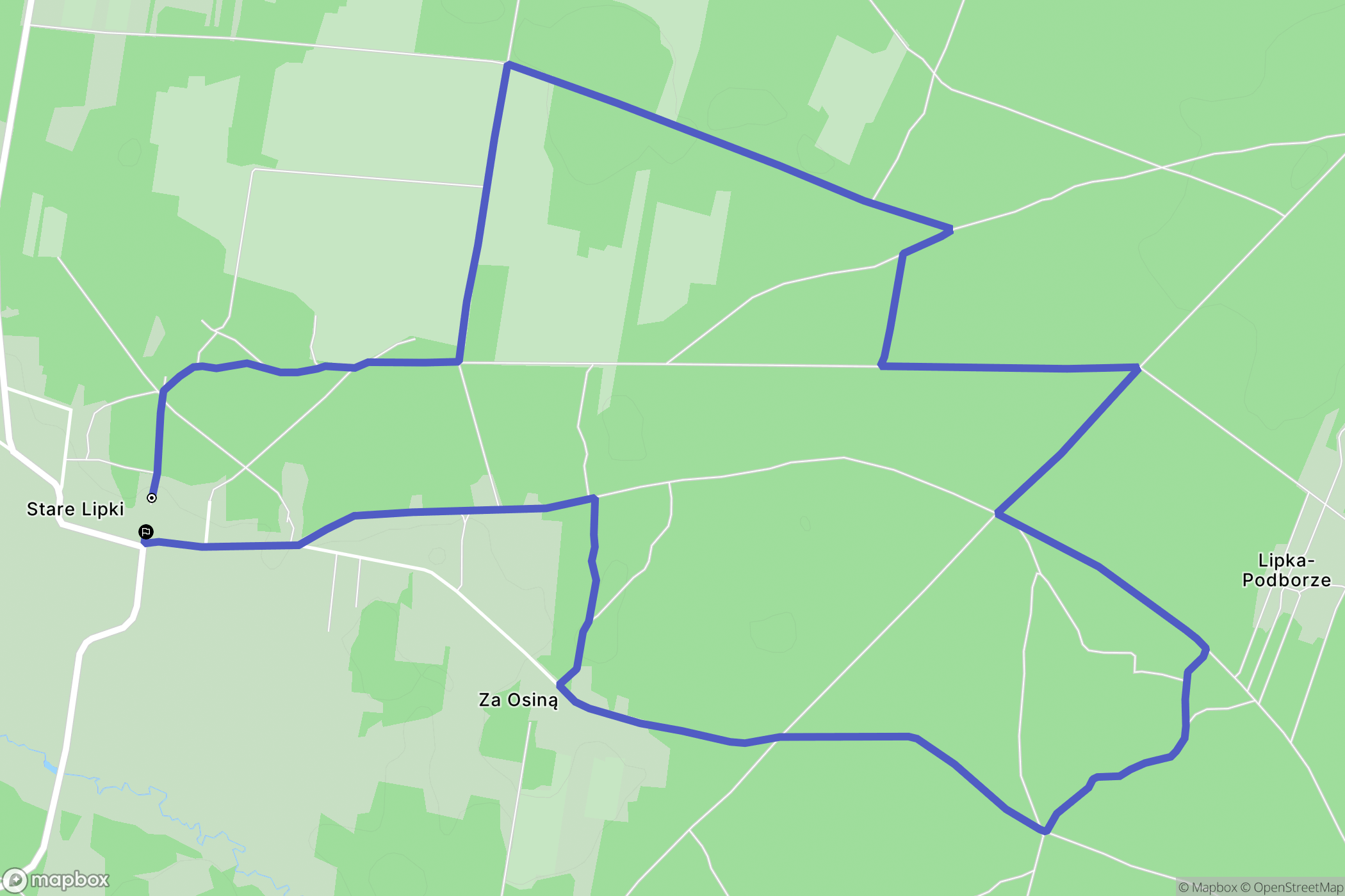Stare Lipki: mapa trasy - Poland