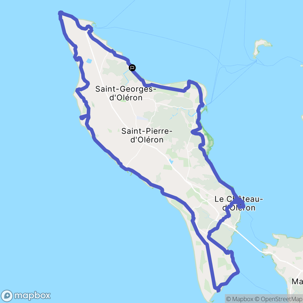 Saint-Georges-d'Oléron : carte du parcours de randonnée - France