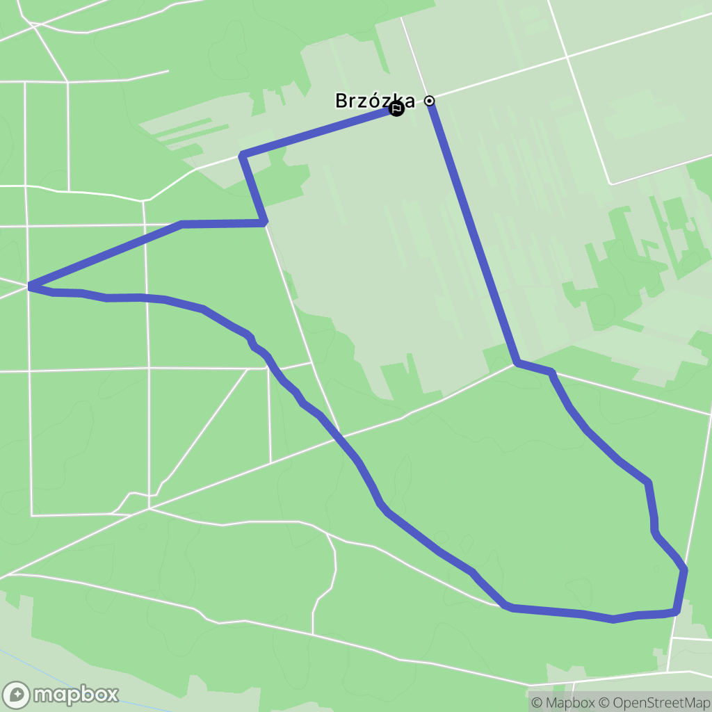 Brzózka: mapa trasy - Poland