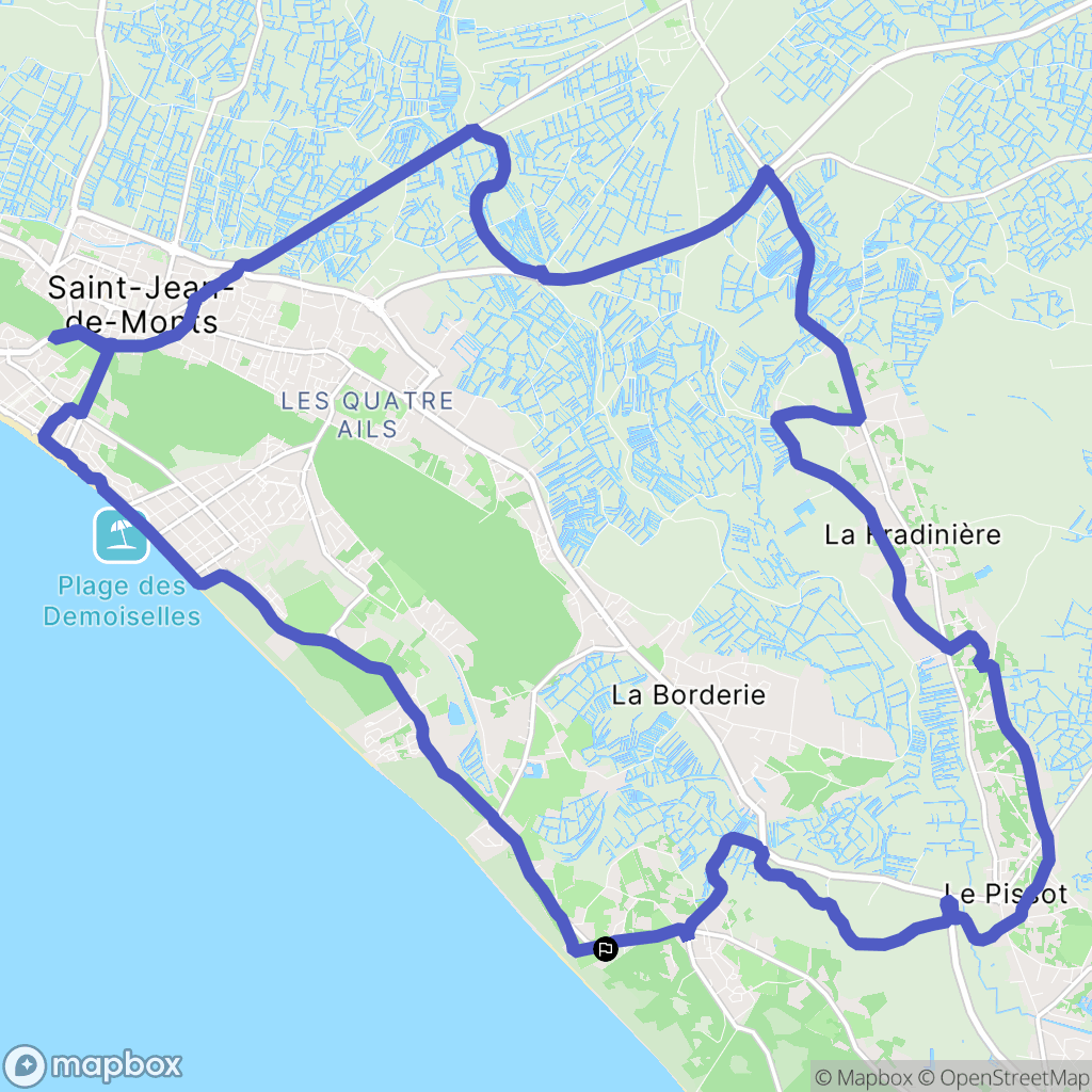 Saint-Hilaire-de-Riez : carte du parcours de randonnée - France