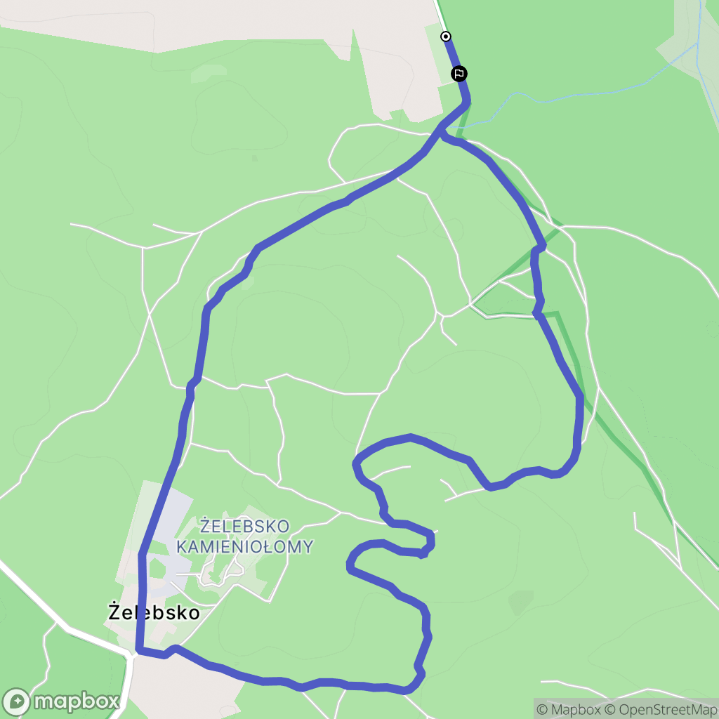 Trzęsiny: mapa trasy - Poland