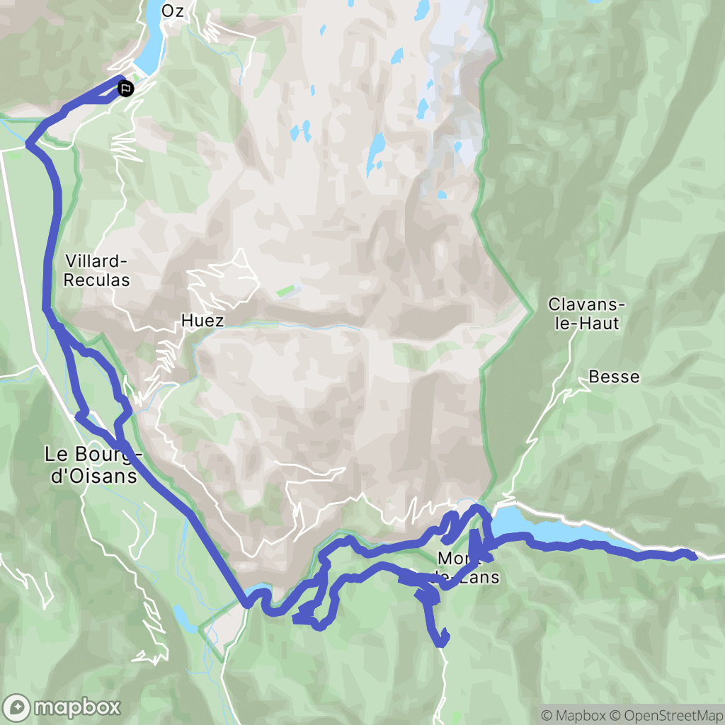 Allemont : carte du parcours de randonnée - France
