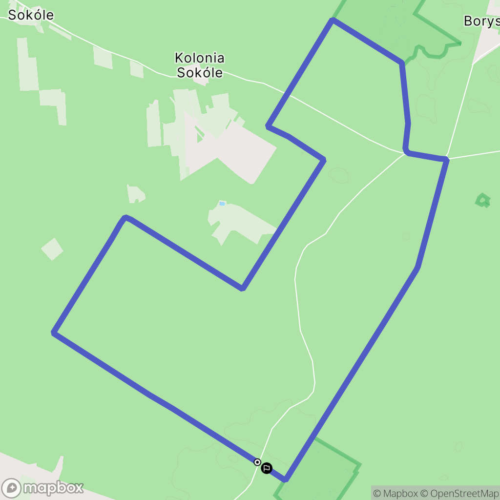 Borysowszczyzna: mapa trasy - Poland