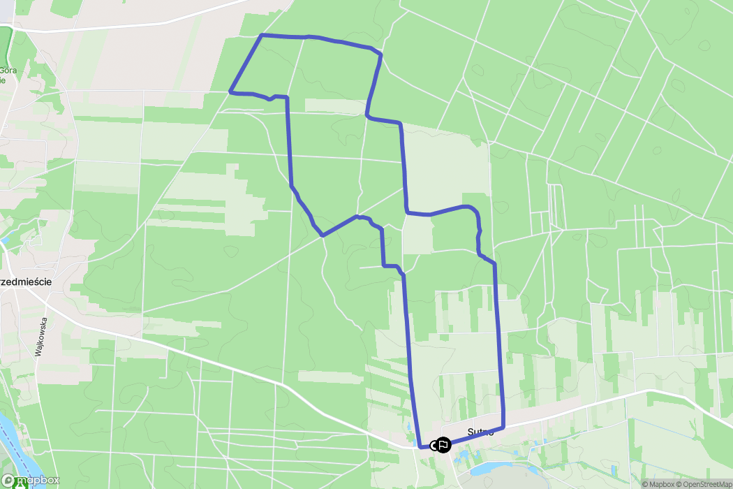 Sutno: mapa trasy - Poland