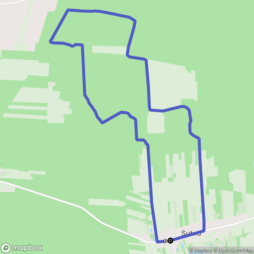Sutno: mapa trasy - Poland