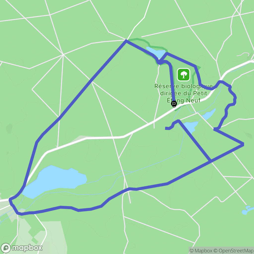 Poigny-la-Forêt : carte du parcours de randonnée - France