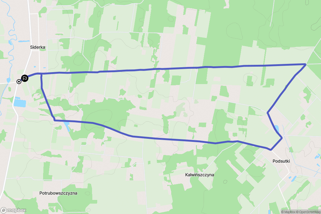 Siderka: mapa trasy - Poland