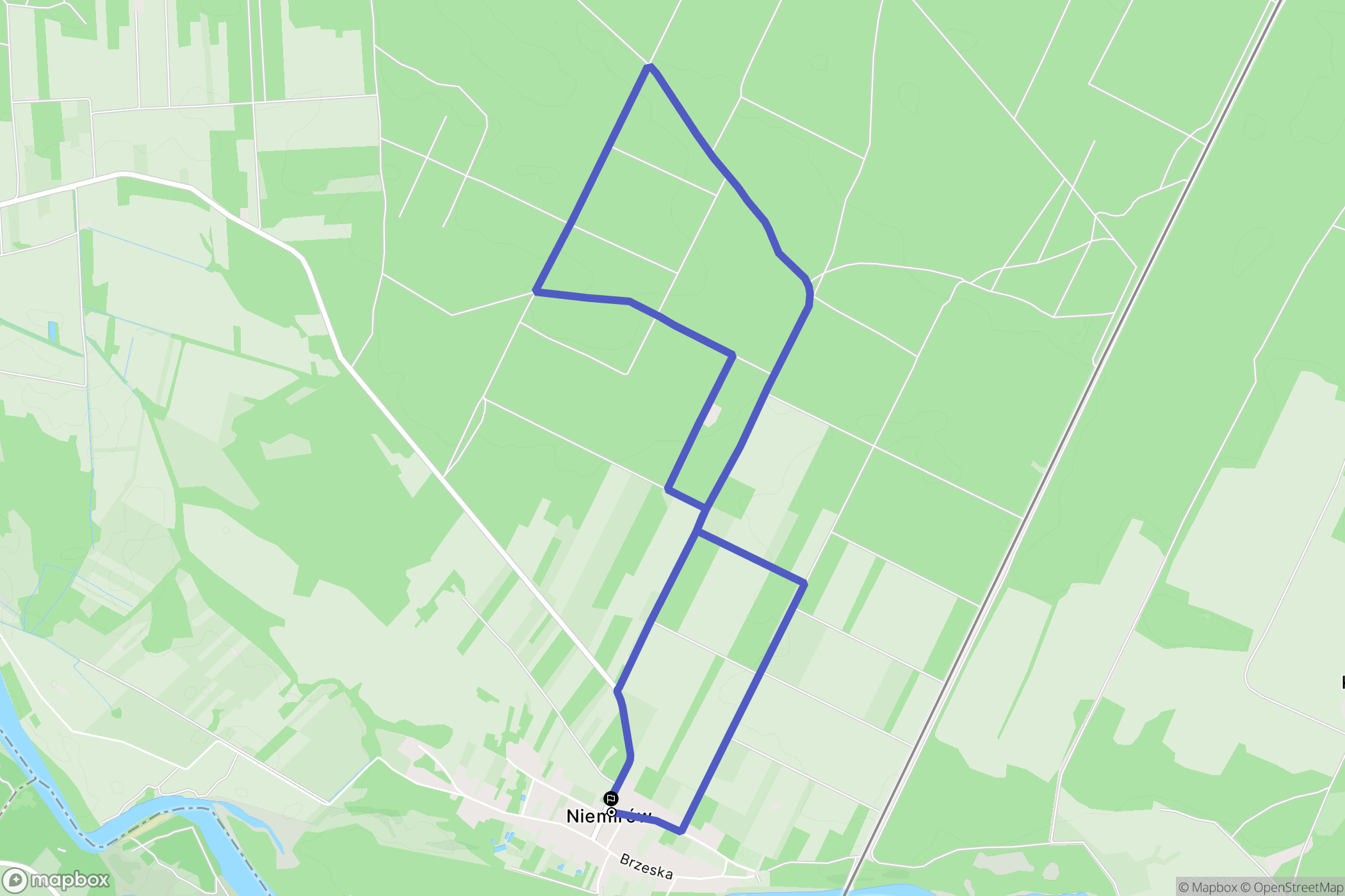 Niemirów: mapa trasy - Poland