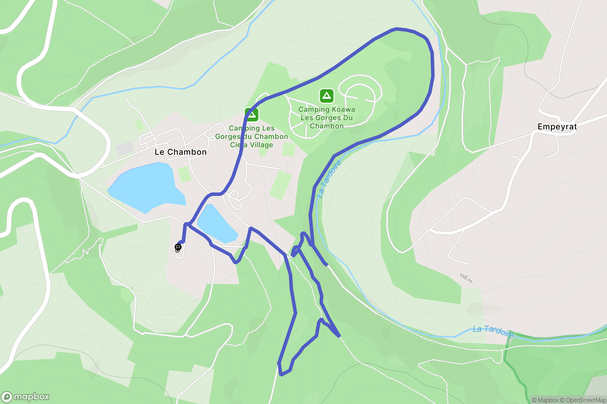 Eymouthiers : carte du parcours de randonnée - France