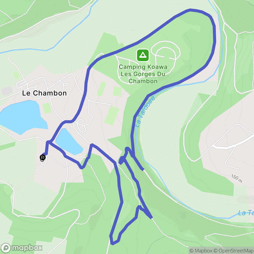 Eymouthiers : carte du parcours de randonnée - France
