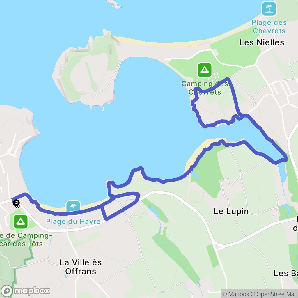 Saint-Malo : carte du parcours de randonnée - France