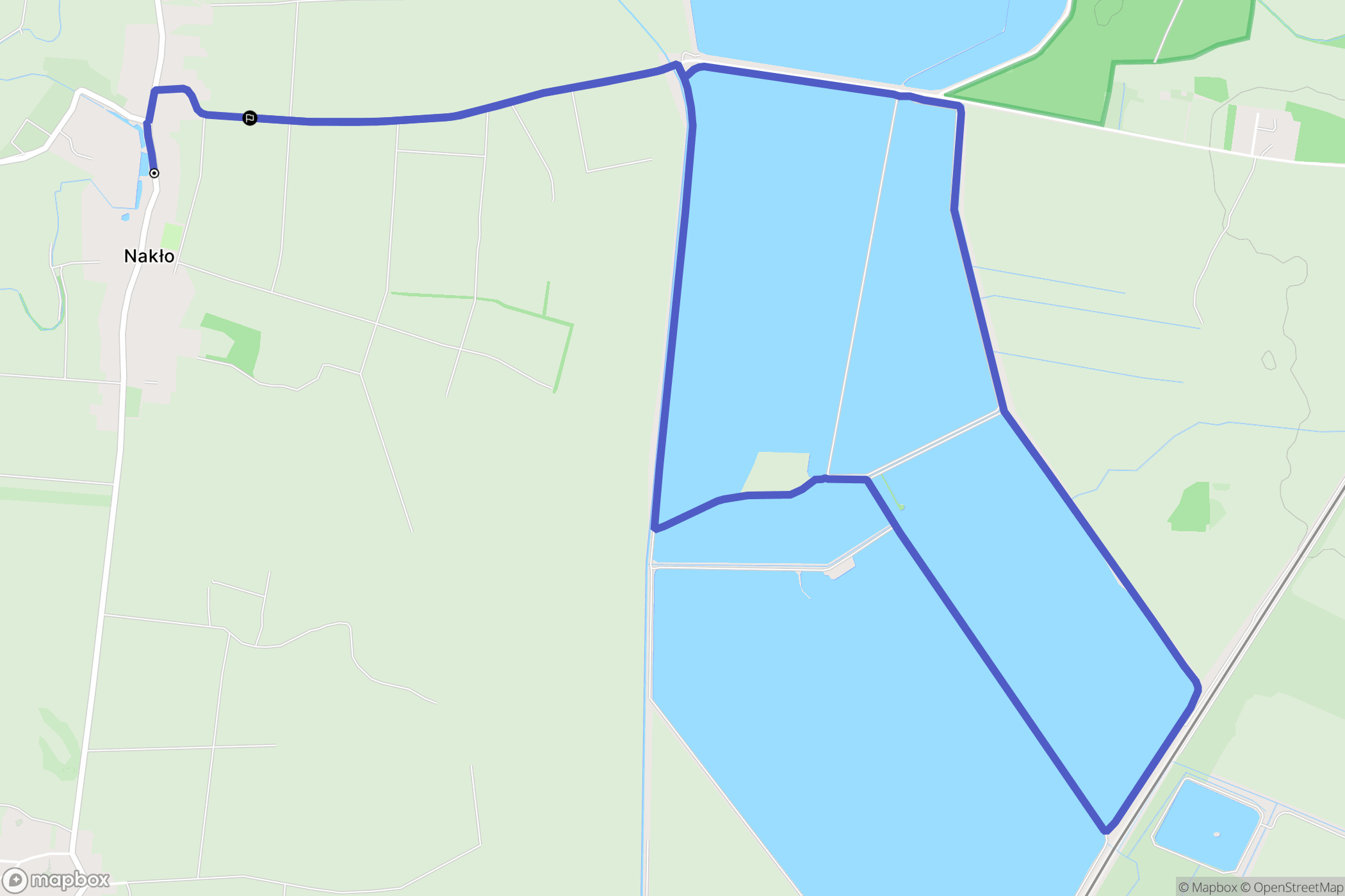 Nakło: mapa trasy - Poland