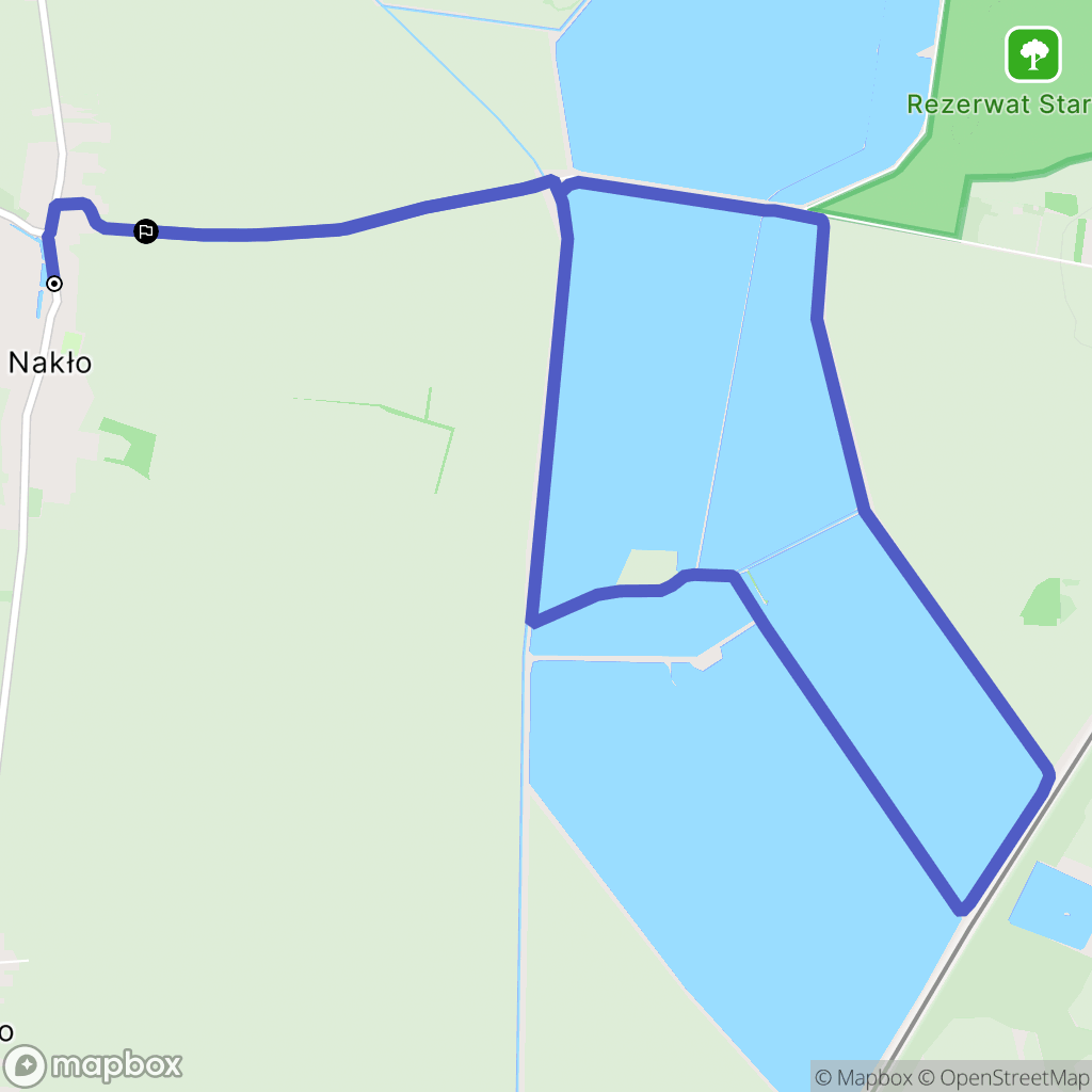 Nakło: mapa trasy - Poland