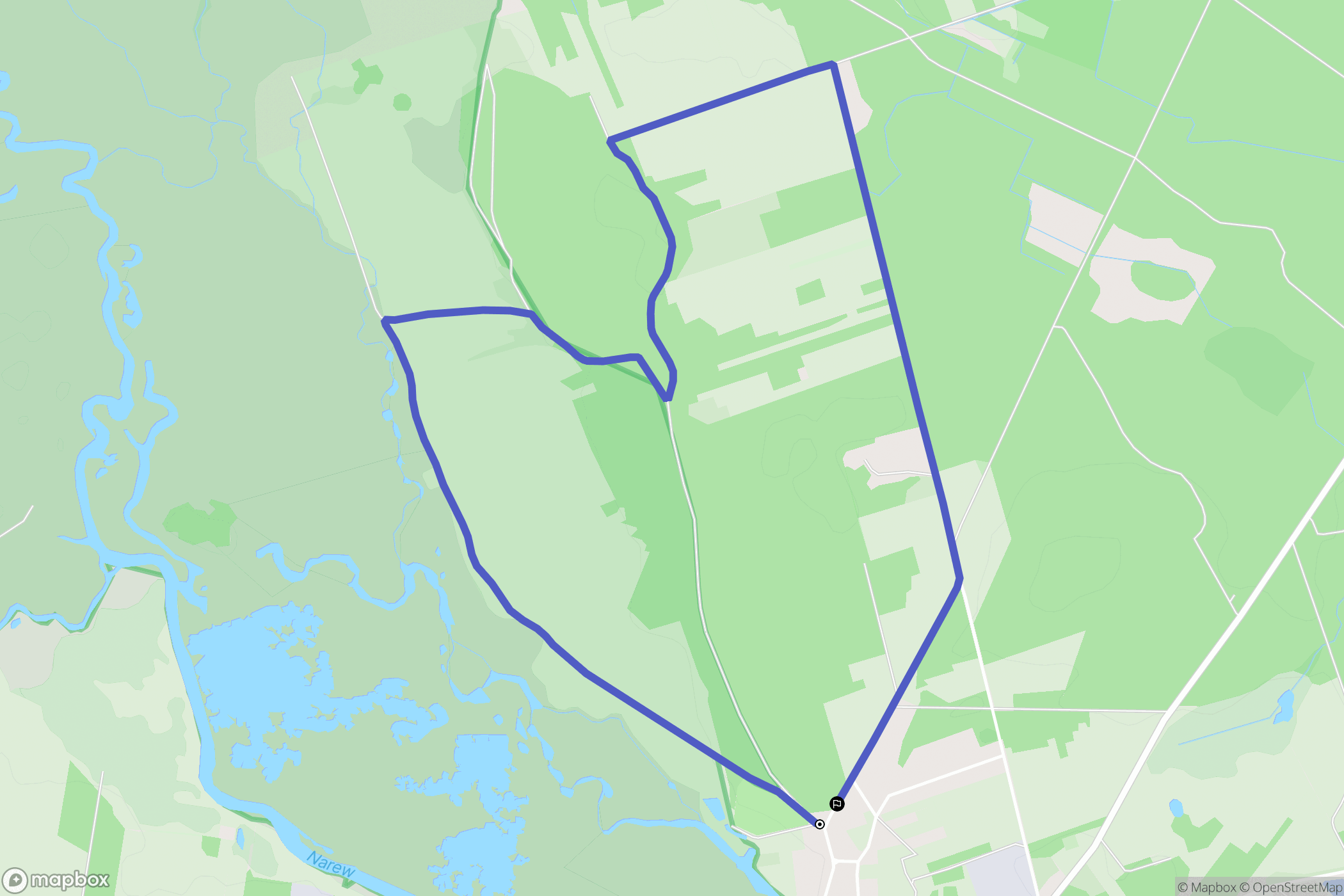 Suraż: mapa trasy - Poland