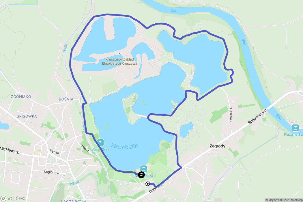 Radymno: mapa trasy - Poland