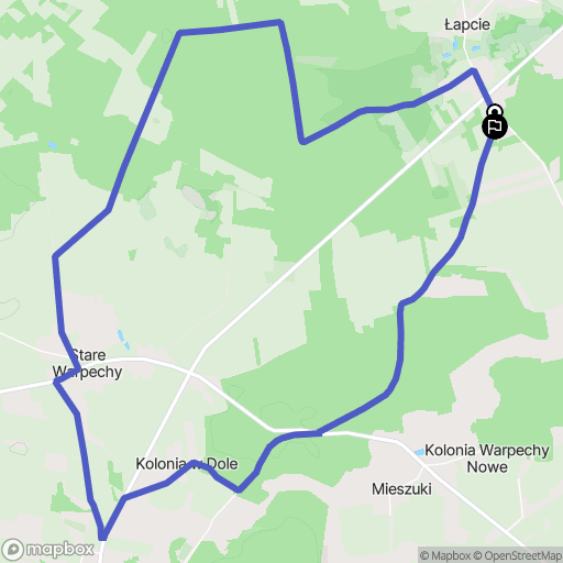 Łapcie: mapa trasy - Poland