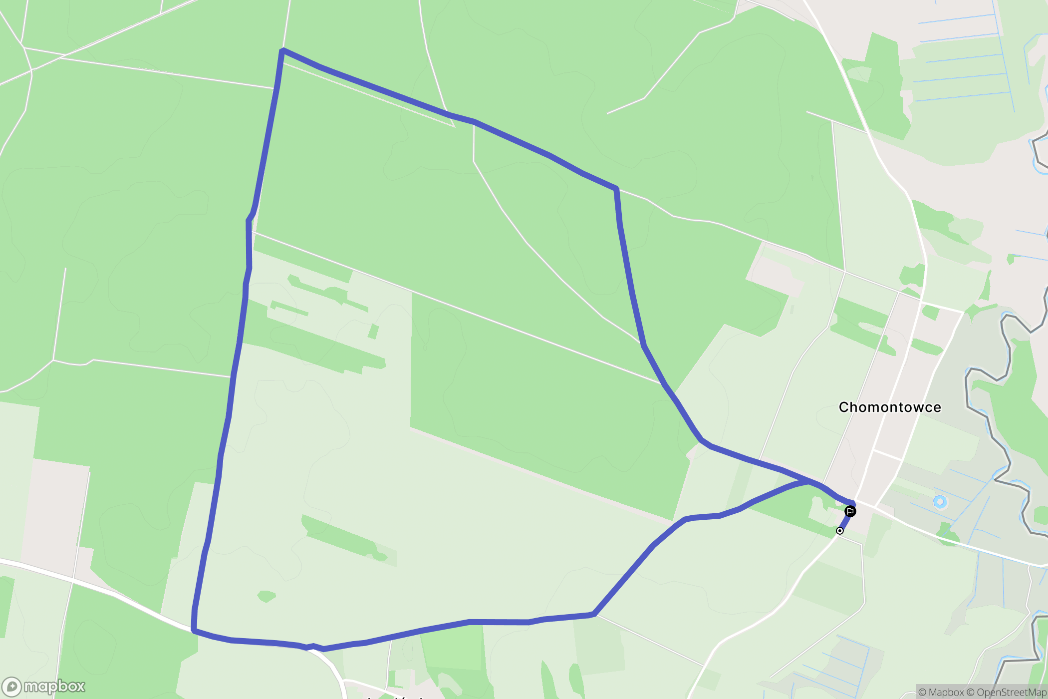 Chomontowce: mapa trasy - Poland
