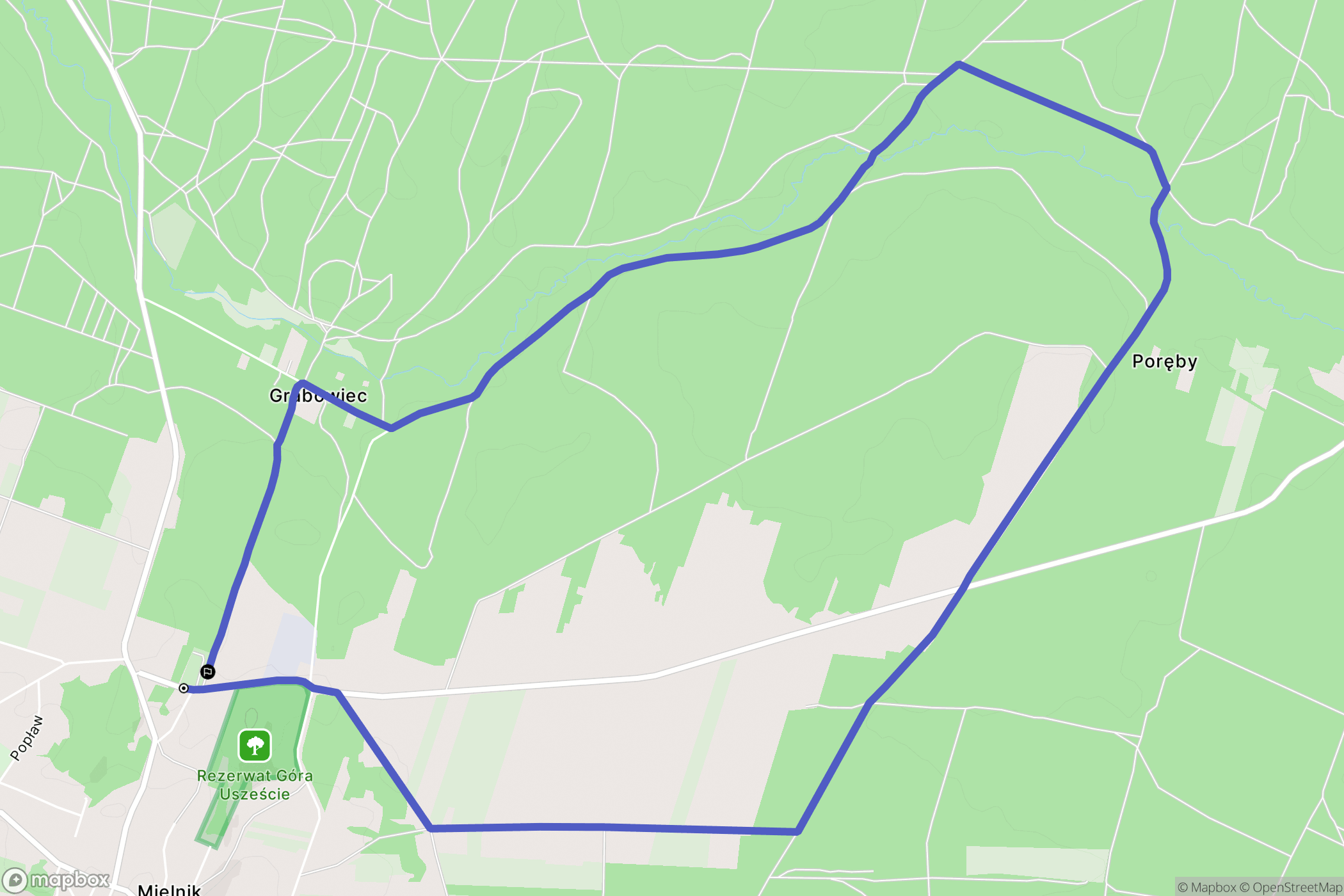 Mielnik: mapa trasy - Poland