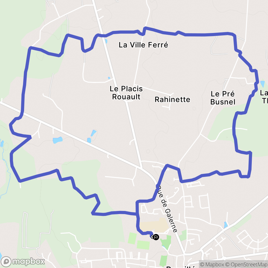 Romillé : carte du parcours de randonnée - France