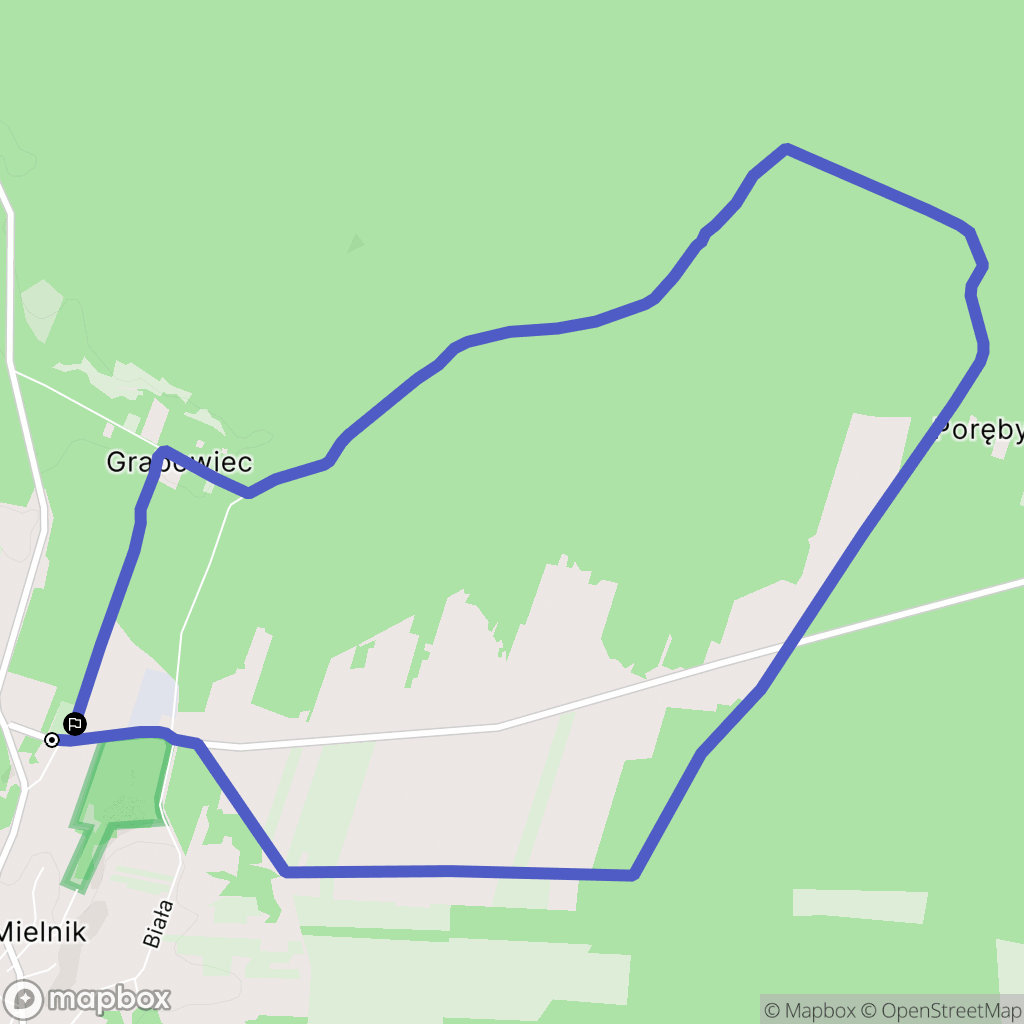 Mielnik: mapa trasy - Poland