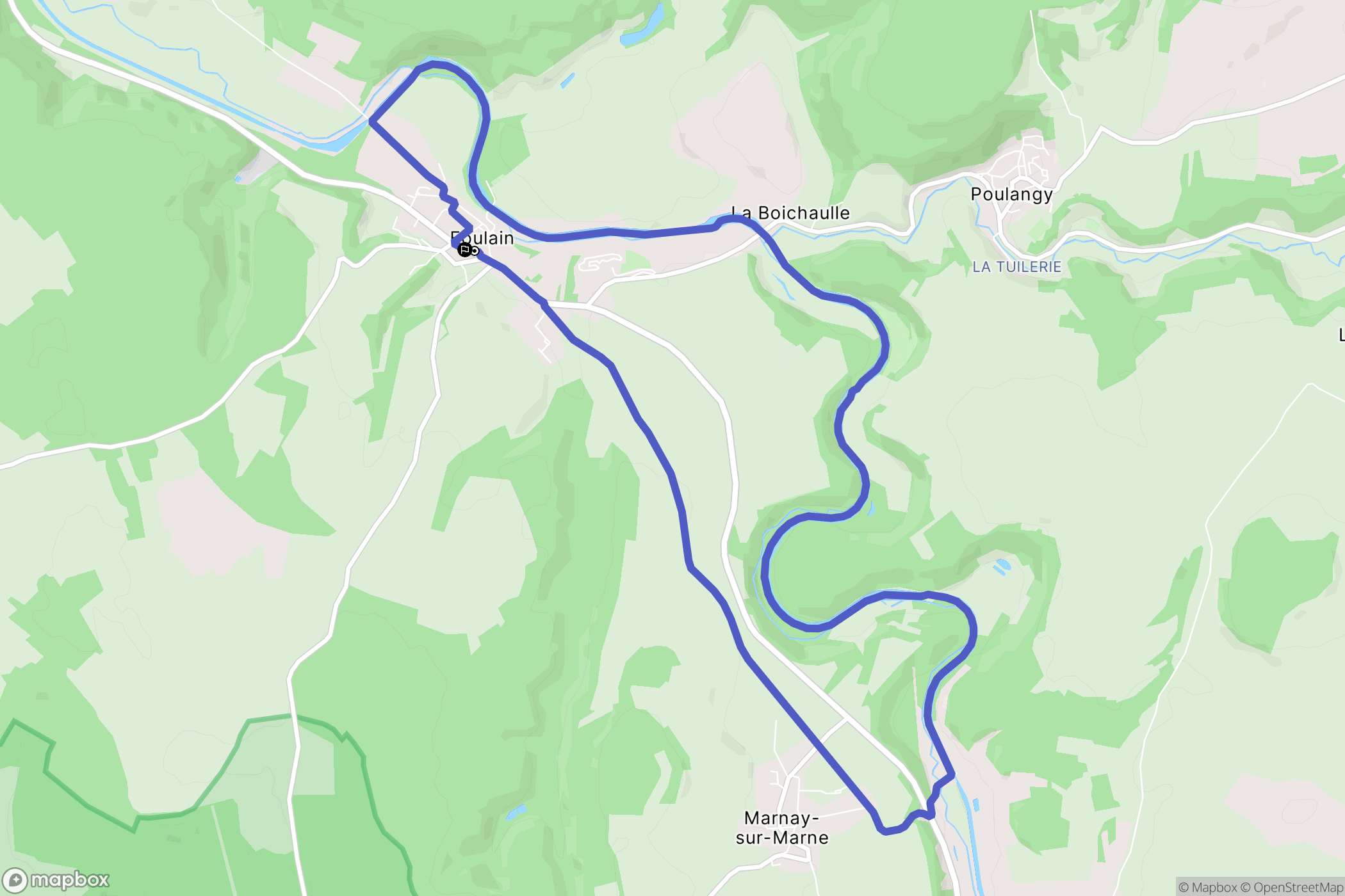 Foulain : carte du parcours de randonnée - France