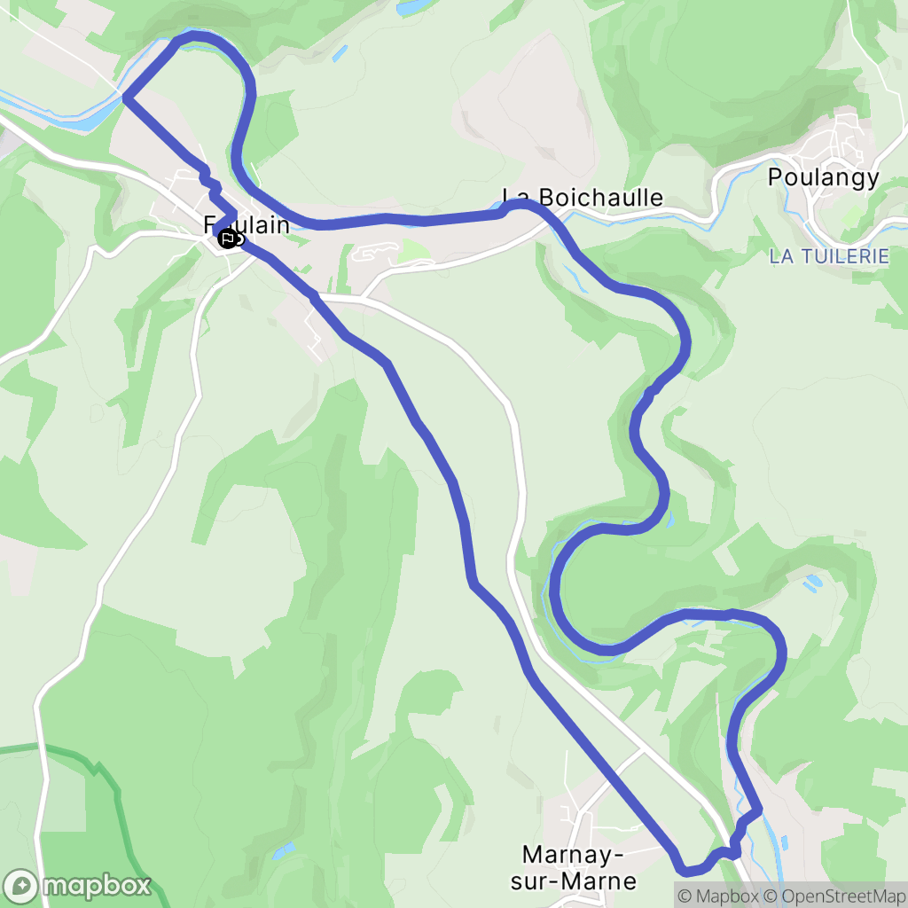 Foulain : carte du parcours de randonnée - France