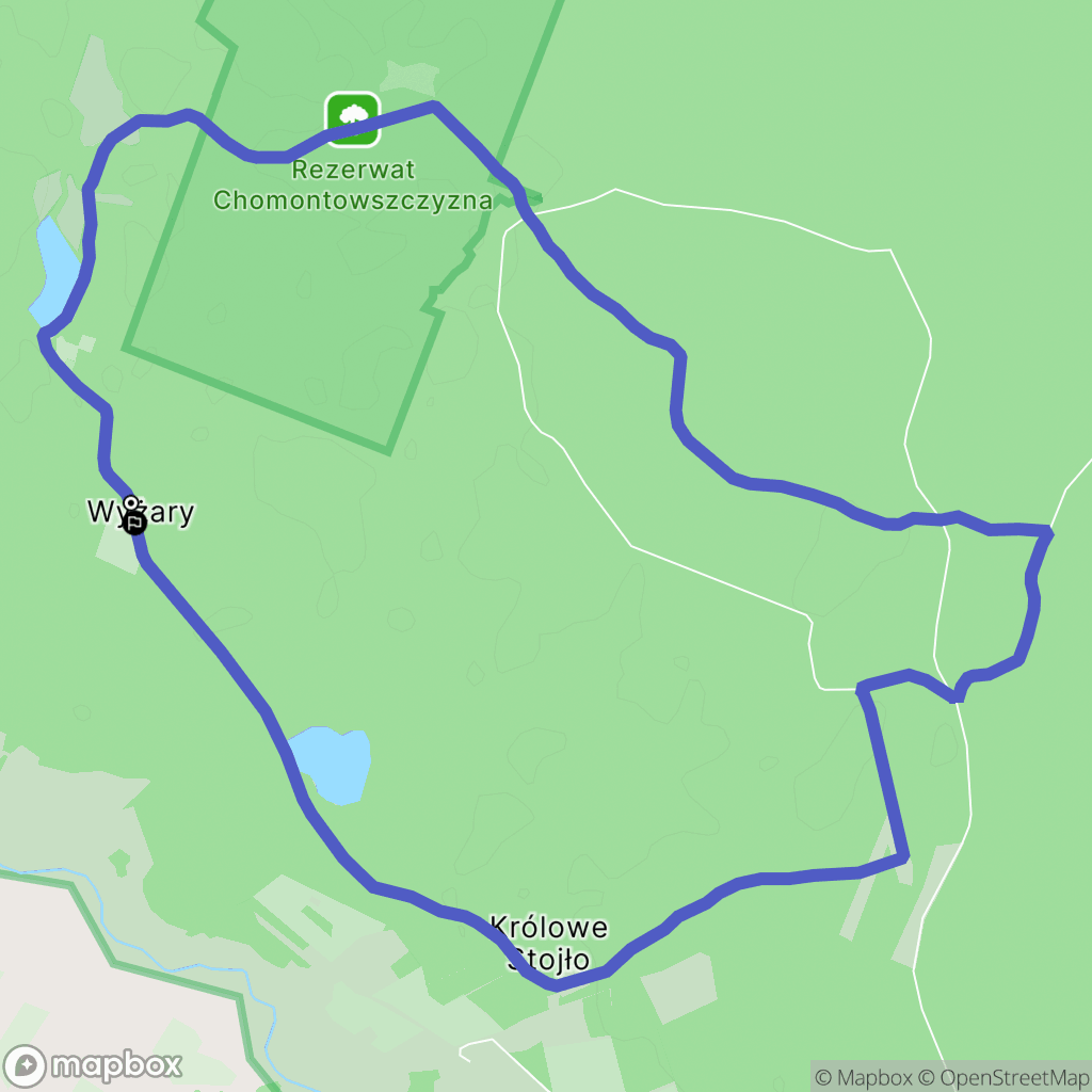 Wyżary: mapa trasy - Poland
