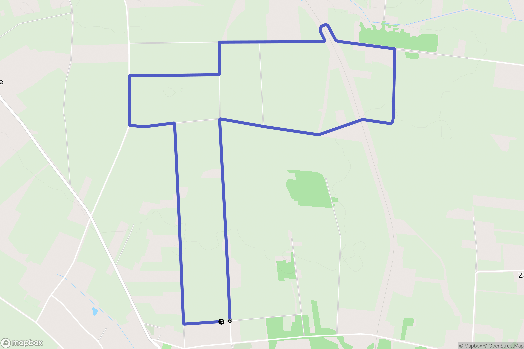 Lesznia: mapa trasy - Poland