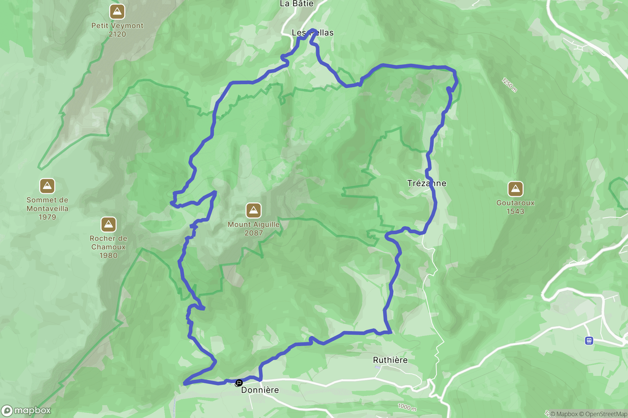Chichilianne : carte du parcours de randonnée - France