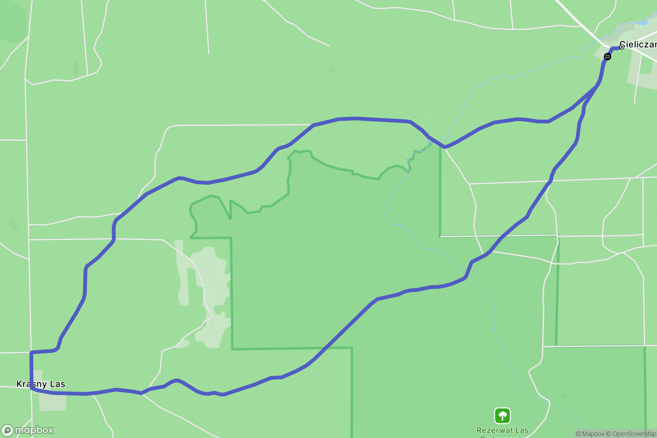 Cieliczanka: mapa trasy - Poland