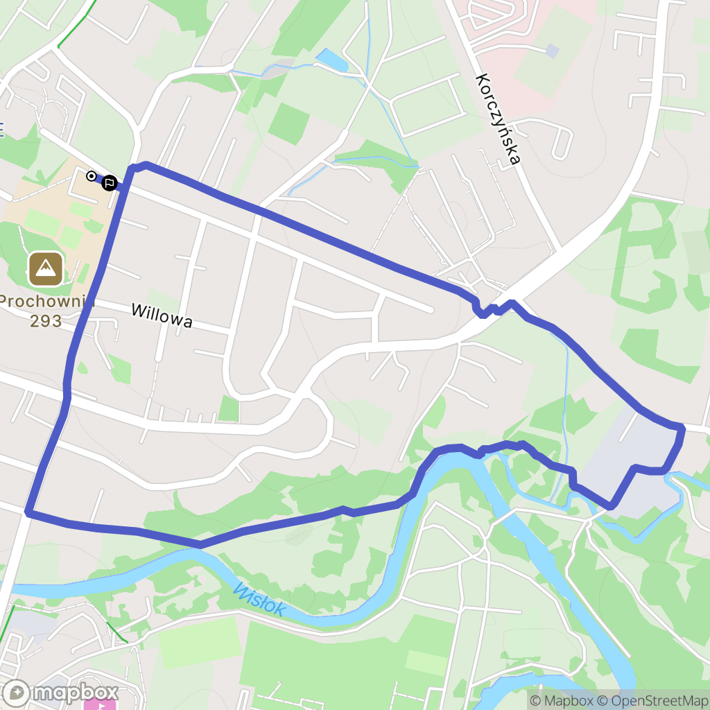 Krosno: mapa trasy - Poland