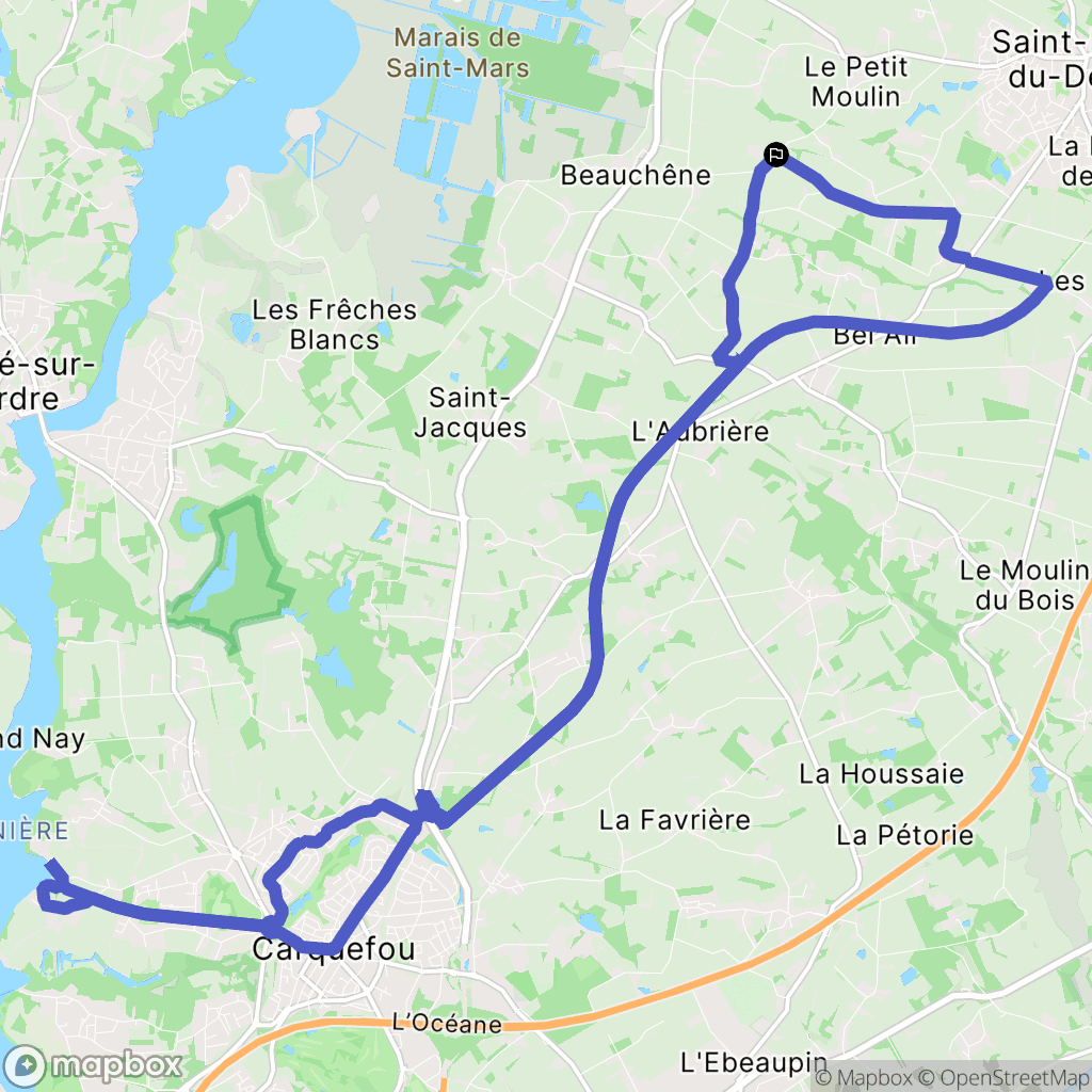 Saint-Mars-du-Désert : carte du parcours de randonnée - France