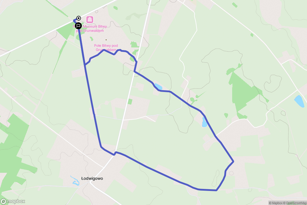 Stębark: mapa trasy - Poland